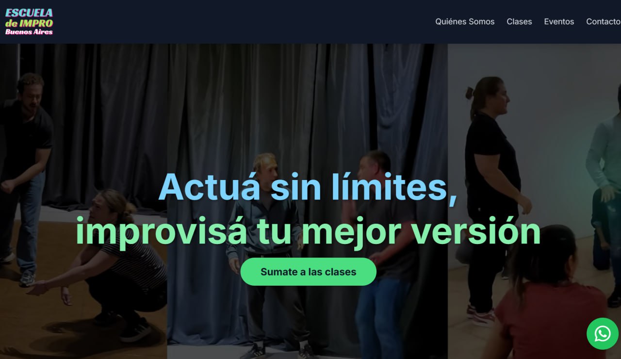 Sitio web para escuela de impro