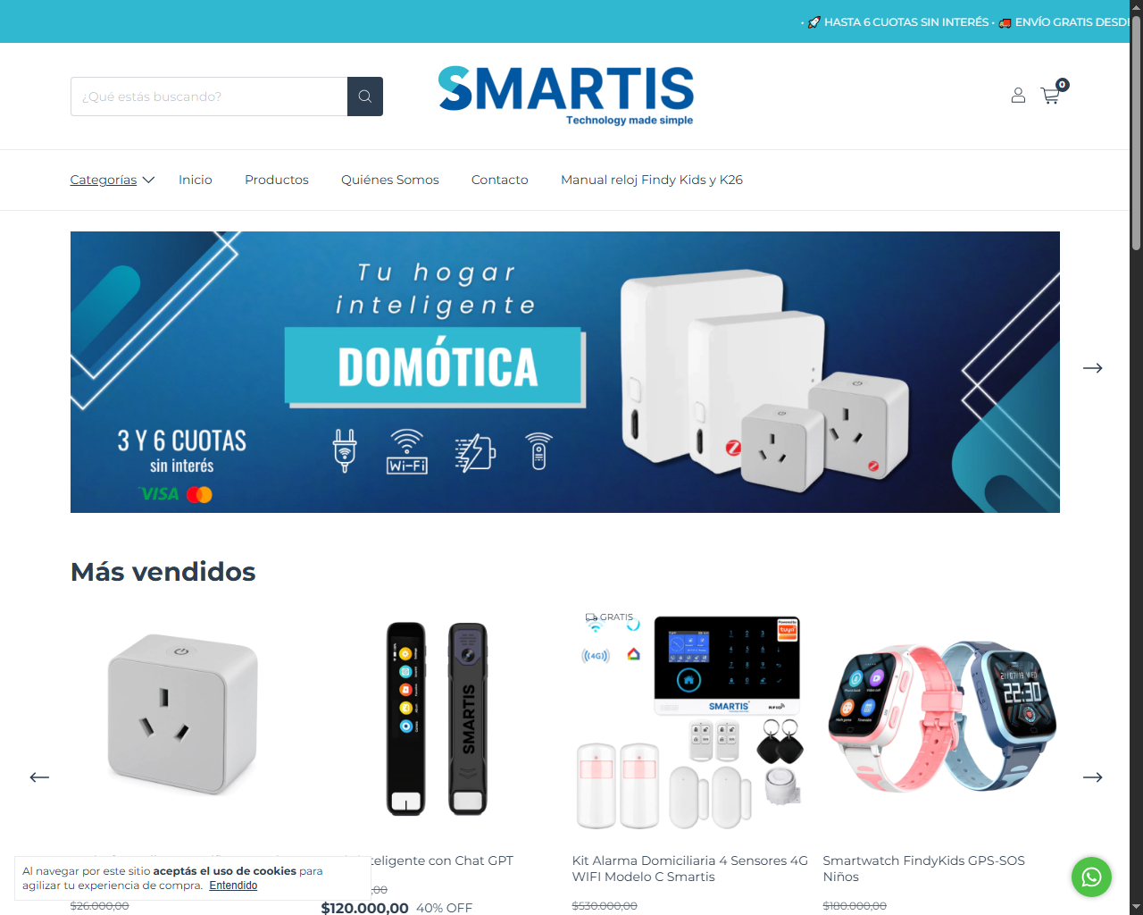 Sitio web para tienda de productos tecnologicos